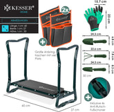 KESSER® 2in1 Kniebank - Tuinkruk - Kniesteun - Antraciet